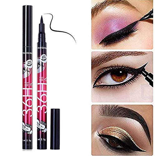 36-Hour Waterproof Black Eyeliner for All-Day Wear, Matte Finish - Image 3