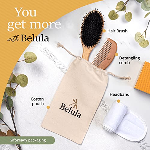 100% Boar Bristle Hair Brush for All Hair Types - Image 5