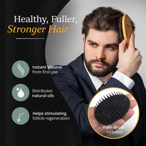 Natural Boar Bristle Hair Brush for Scalp Health and Shine - Image 4