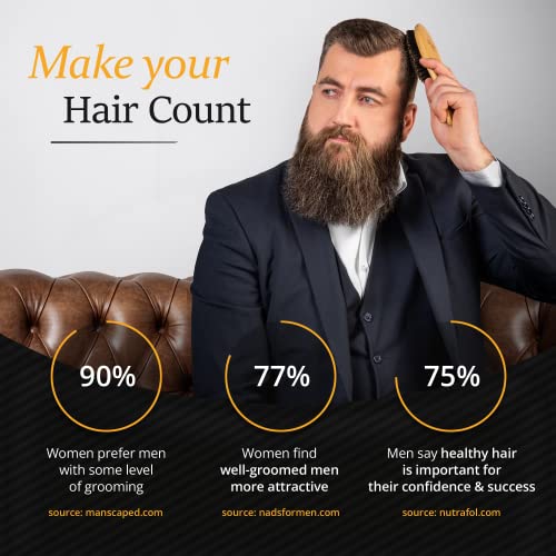 100% Natural Boar Bristle Hairbrush for Gentle Styling - Medium Size - Image 6