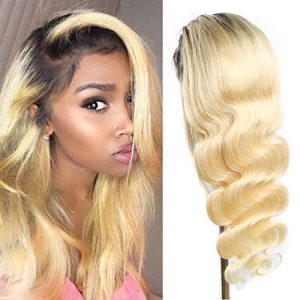 1B 613 Human Hair Lace Front Wig
