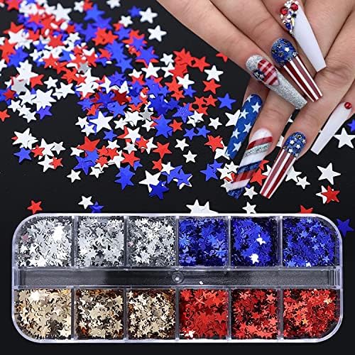 Red White Blue 4th of July Nail Polish Set - 5 Vibrant Colors