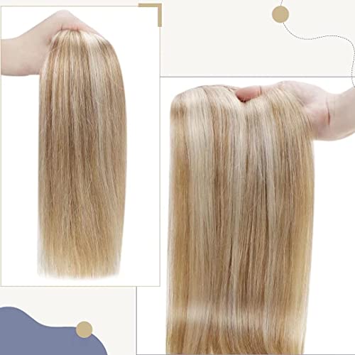 Blonde Human Hair Ponytail Extension 18 Inch Clip-In for Effortless Styling - Image 5
