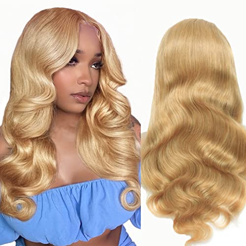 Blonde 22 Inch 100% Human Hair Lace Wig Natural Look