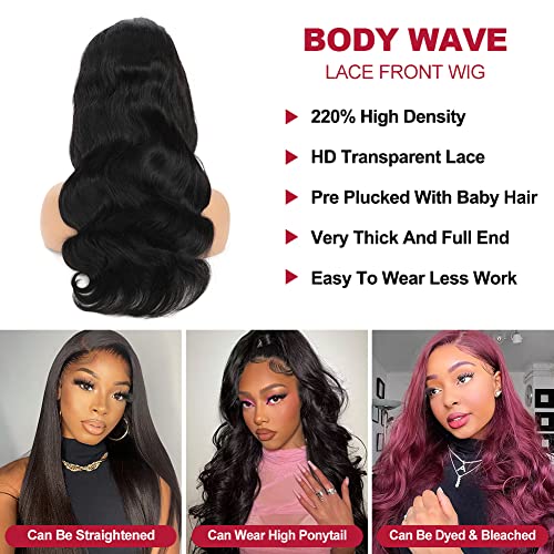 18 Inch Body Wave Lace Front Human Hair Wig Natural Look Comfortable Fit - Image 4