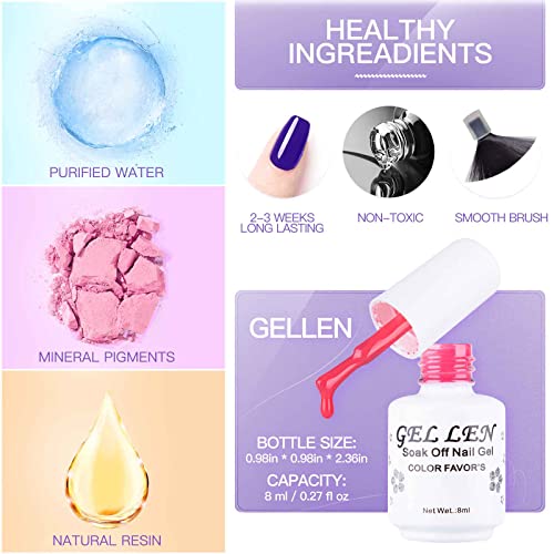 Dual Color Gel Nail Polish Kit - Long-Lasting Wear, 15ml Bottles Each, Easy Application - Image 6