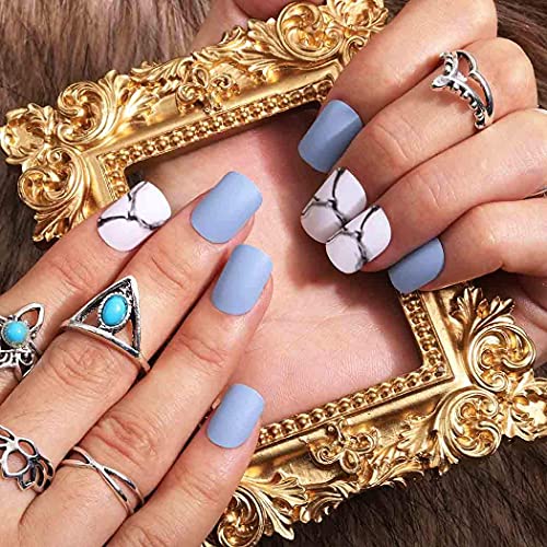 24 Piece Faux Stick-On Nail Art Set with Stylish Designs for Effortless Application - Image 2