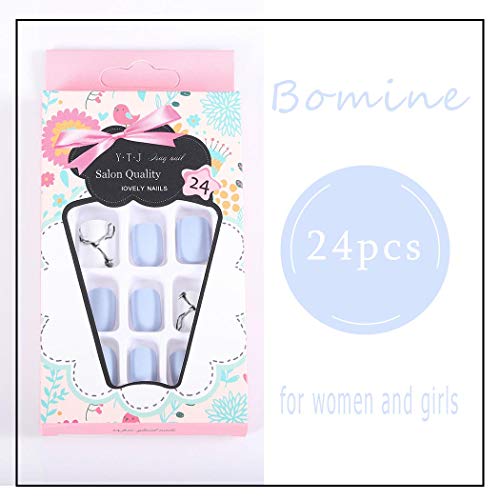 24 Piece Faux Stick-On Nail Art Set with Stylish Designs for Effortless Application - Image 7