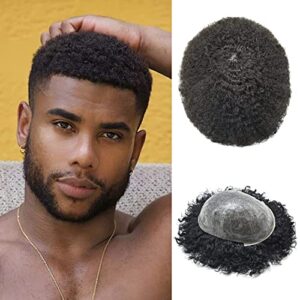 13x4 Lace Front Afro Wig Toupee for Men Women Natural Comfort Fit Medium Size