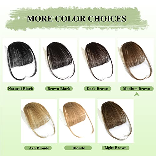 18-Inch Clip-In Human Hair Bangs Extensions for Effortless Hairstyle Transformations - Image 3