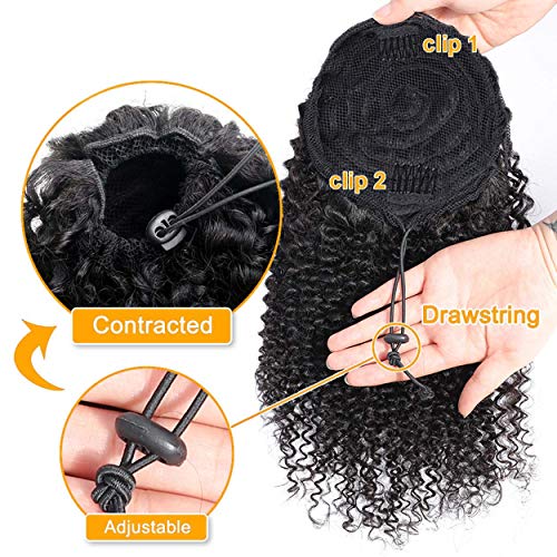 Human Hair Drawstring Ponytail - Image 2