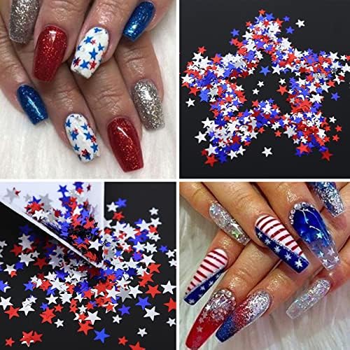 Red White Blue 4th of July Nail Polish Set - 5 Vibrant Colors - Image 2