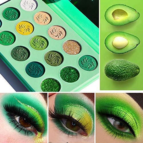 Mac 12 Shade Green Eyeshadow Palette Rich Pigment Vibrant Eye Looks - Image 6