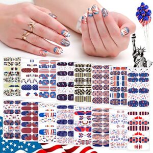 Patriotic Gel Nail Designs for July 4th