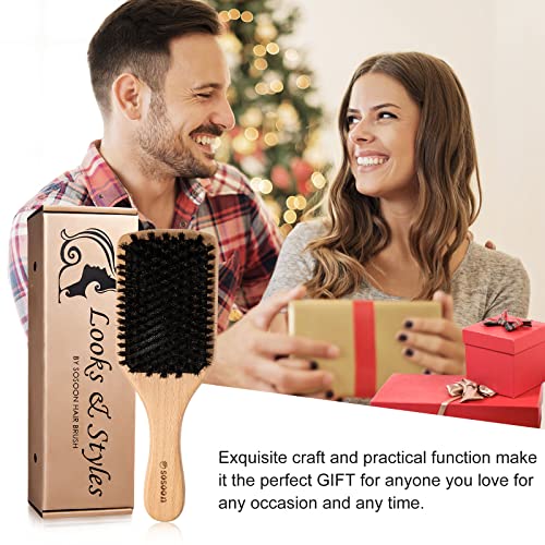 Pure Boar Bristle Hair Brush 100% Natural - Image 7