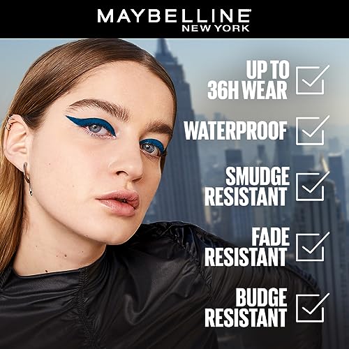 Rimmel Waterproof Blue Eyeliner 0.12 oz Long-Lasting Bold Eye Makeup - Image 4