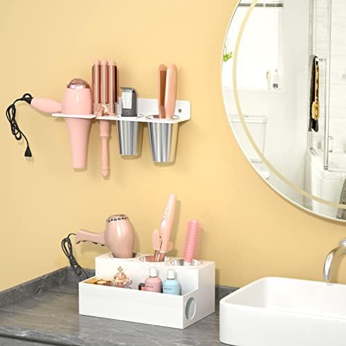 Durable Metal Wall-Mounted Blow Dryer Holder for Bathroom - Image 7
