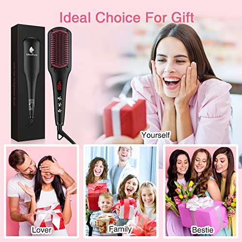 13-in-1 Hair Straightening Brush Flat Iron for All Hair Types, Fast Heating - Image 9