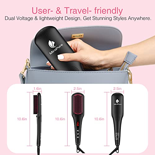 13-in-1 Hair Straightening Brush Flat Iron for All Hair Types, Fast Heating - Image 7