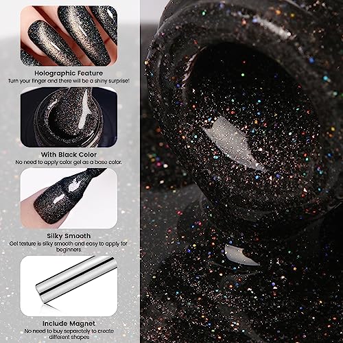 13ml Black Gel Nail Polish Kit High-Gloss Long-Lasting Easy Apply - Image 6