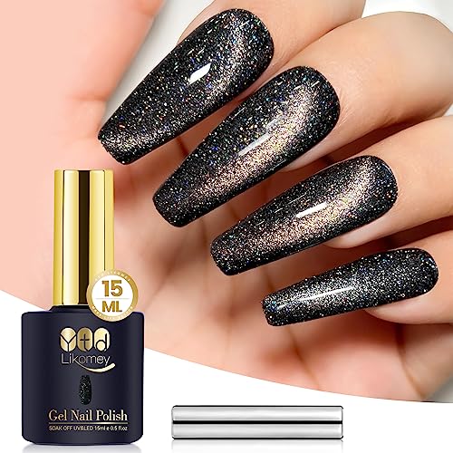 13ml Black Gel Nail Polish Kit High-Gloss Long-Lasting Easy Apply