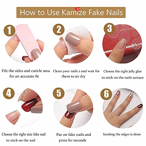 24 Piece Blue French Acrylic Nail Design Set for Stylish Elegant Manicures - Image 4