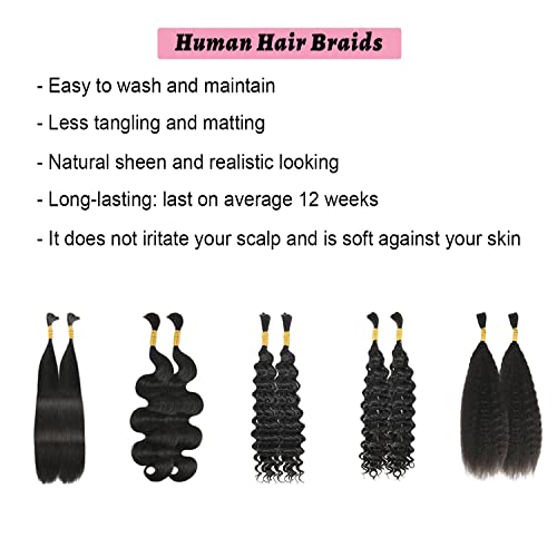 18 Inch 100% Remy Human Hair Braiding Extensions Natural Color - Image 4