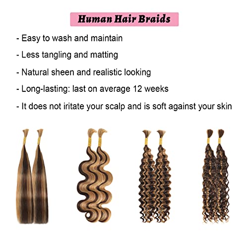 18 Inch 100% Remy Human Hair Braiding Extensions Natural Color - Image 3