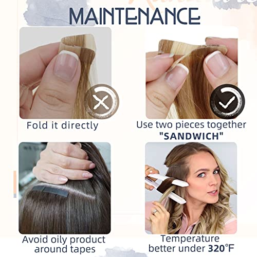 18 Inch Blonde Remy Human Hair Extensions 100% Natural Shade - Image 7