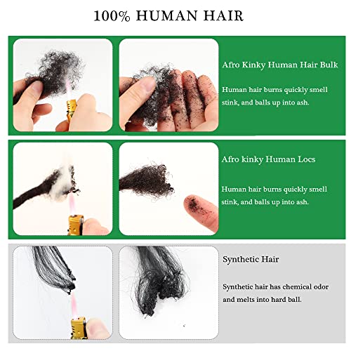 Natural Human Hair Dreadlock Extensions 24 Inch Long Medium Brown Wavy Texture - Image 8