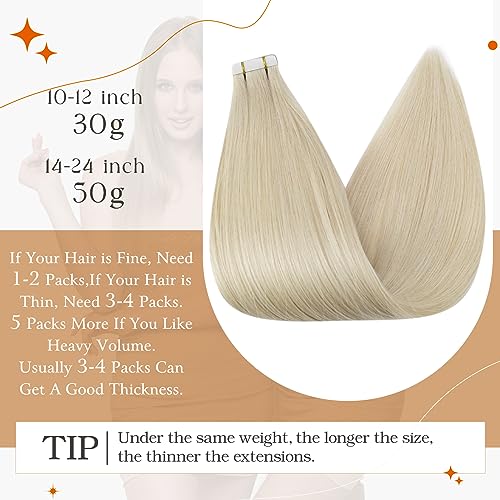 20 Inch Remy Human Hair Tape-In Extensions 100 Grams Natural Look - Image 3