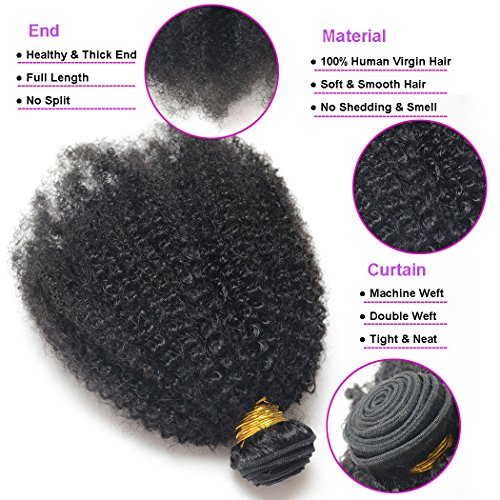 13-Inch 100% Human Hair Afro Weave for Natural Styles - Image 3
