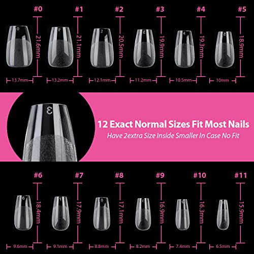 Short Coffin Acrylic Nails, Easy Application, Stylish, 500 Count - Image 7