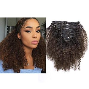 18 Inch Curly Clip-In Hair Extensions 100% Human Hair Natural Look