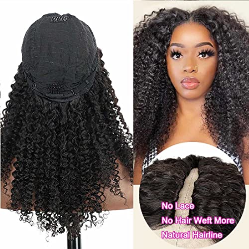Curly U Part Wig with Human Hair - Image 3