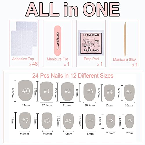 Retro 90s Acrylic Nail Tips Set - 24 Count for Nostalgic Styles - Image 3