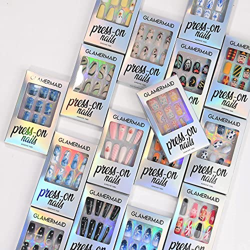 Retro 90s Acrylic Nail Tips Set - 24 Count for Nostalgic Styles - Image 4