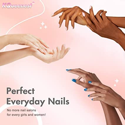 Ombre Almond Shaped Acrylic Nails Kit - 24 Piece Set - Image 7