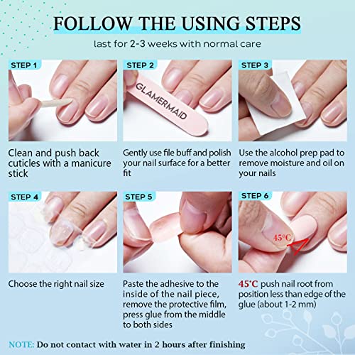 Long Red Almond Acrylic Nails Set - 24 Piece Kit, Easy Application - Image 5