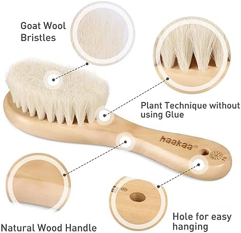 Natural baby hair brush for gentle grooming. - Image 3