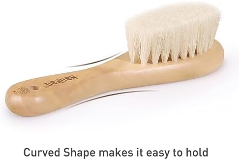 Natural baby hair brush for gentle grooming. - Image 7