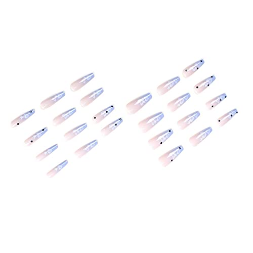 Long Acrylic Nail Designs for Elegant Looks - Set of 24 - Image 5
