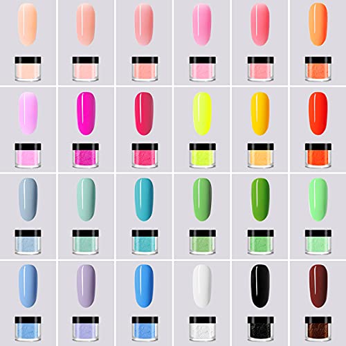 24 Piece Multi-Colored Acrylic Nail Set for Stylish DIY Manicures - Image 2