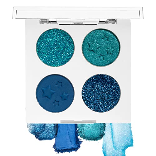1970s Blue Eyeshadow Makeup Set for Bold Looks, New Condition, 5 Piece