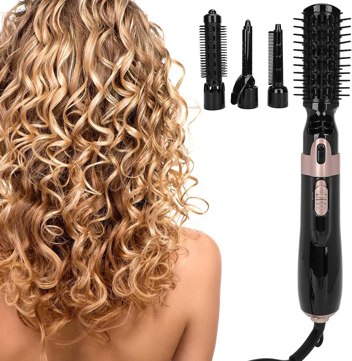 2-in-1 Blow Dryer Curling Iron Fast Heat-Up Compact Design Travel Size