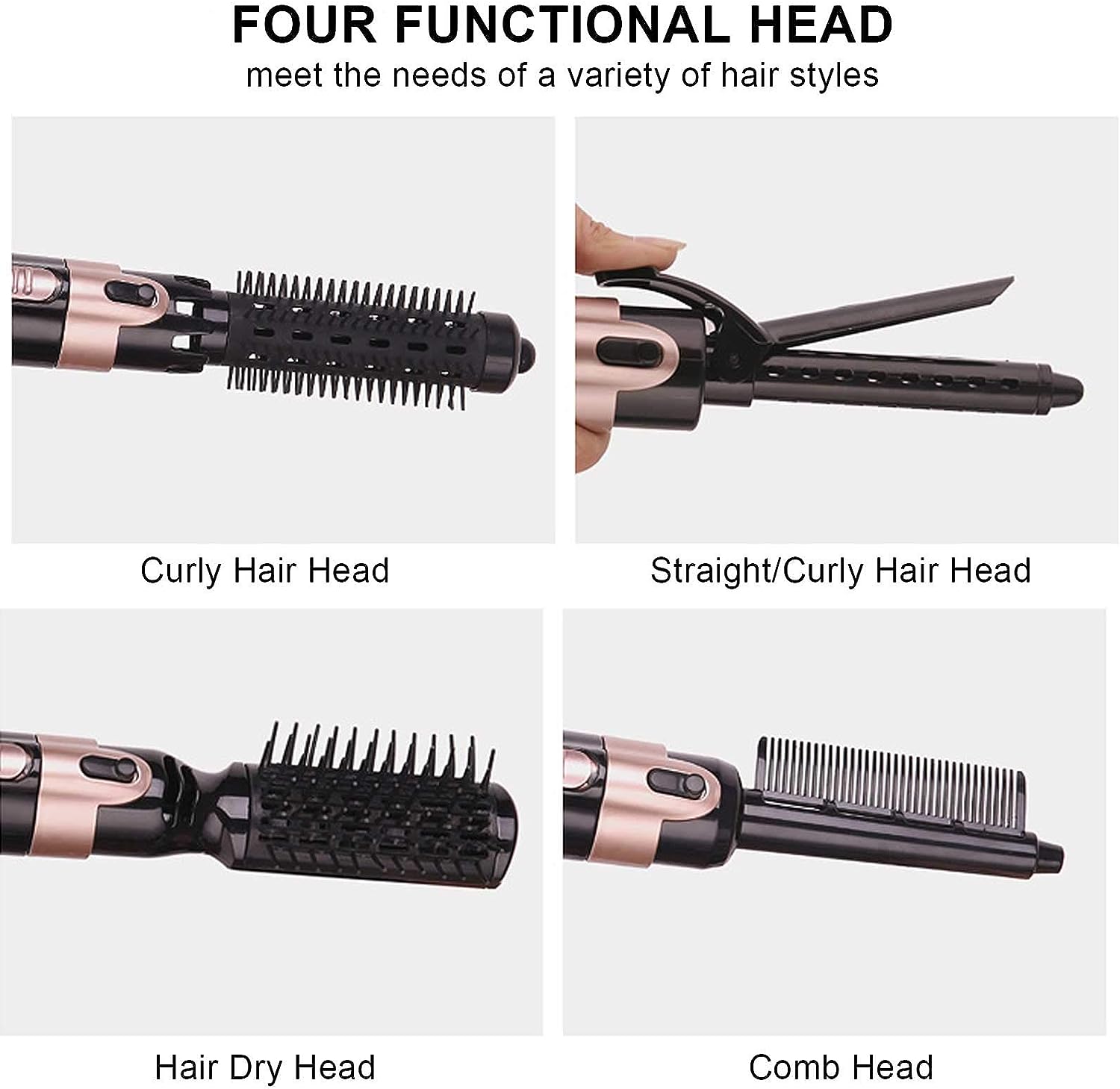 2-in-1 Blow Dryer Curling Iron Fast Heat-Up Compact Design Travel Size - Image 4