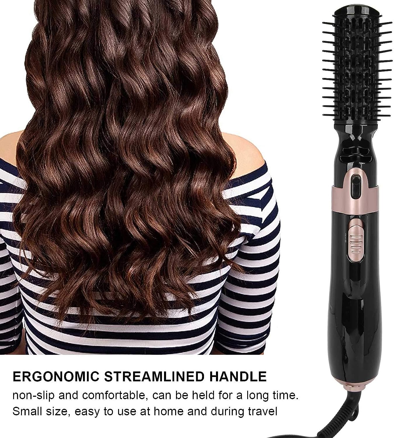 2-in-1 Blow Dryer Curling Iron Fast Heat-Up Compact Design Travel Size - Image 7