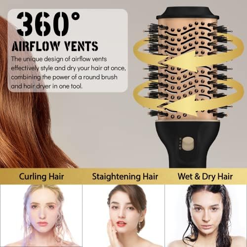 2-in-1 Roller Brush Blow Dryer for Effortless Styling and Quick Drying - 1300W - Image 3