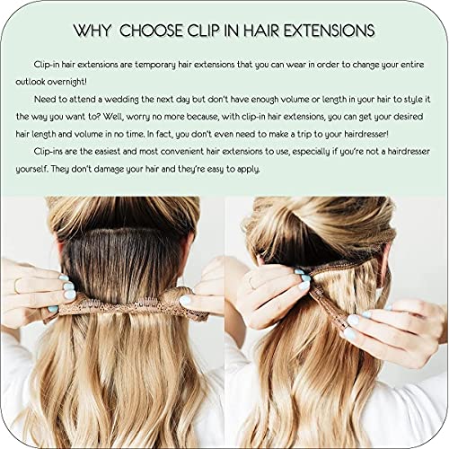 20 Inch 100% Human Hair Clip-In Extensions for a Natural Look - Image 7