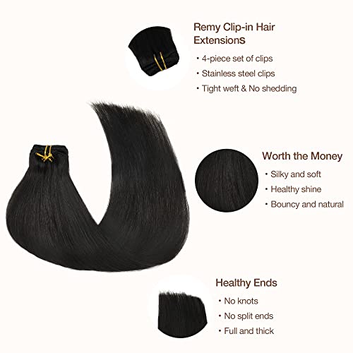 20-Inch Remy Human Hair Clip-In Extensions for Volume and Length - Image 3